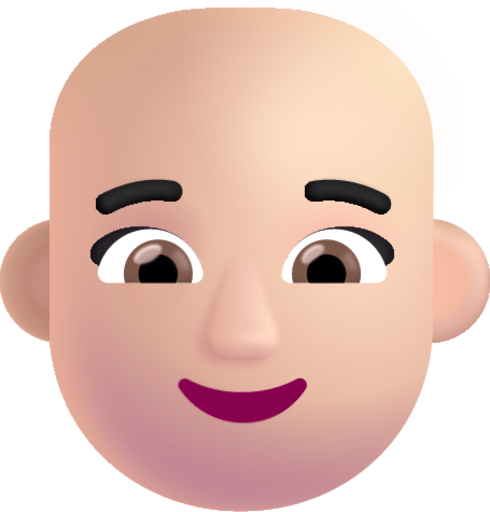 woman bald light emoji