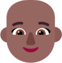 woman bald medium dark emoji