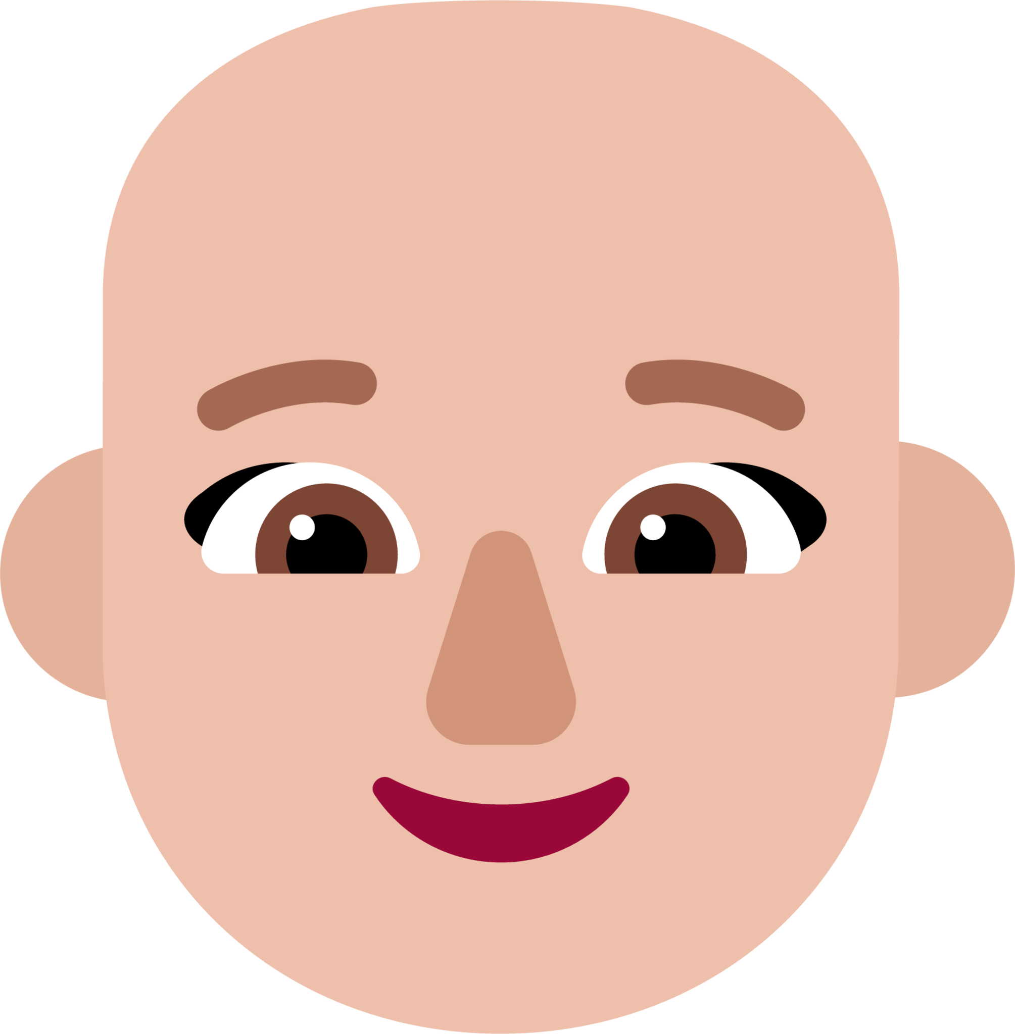 woman bald medium light emoji