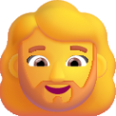 woman beard default emoji