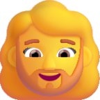 woman beard default emoji