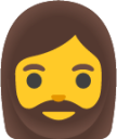 woman: beard emoji