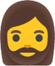 woman: beard emoji