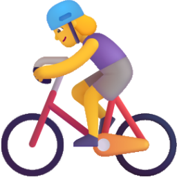 woman biking default emoji