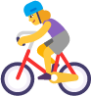 woman biking default emoji