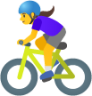 woman biking emoji