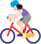 woman biking light emoji
