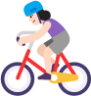 woman biking light emoji
