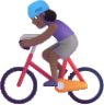 woman biking medium dark emoji