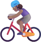 woman biking medium emoji