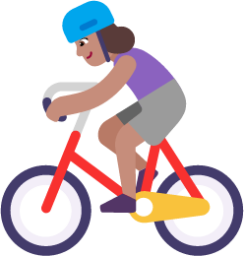 woman biking medium emoji