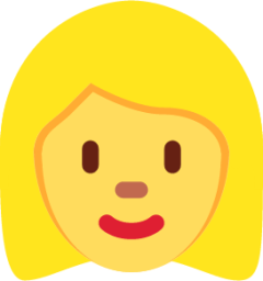 woman: blond hair emoji