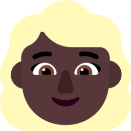 woman blonde hair dark emoji