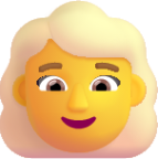 woman blonde hair default emoji