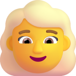 woman blonde hair default emoji