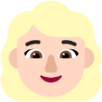woman blonde hair light emoji