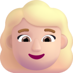 woman blonde hair light emoji