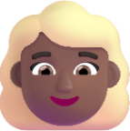 woman blonde hair medium dark emoji