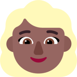 woman blonde hair medium dark emoji
