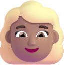 woman blonde hair medium emoji