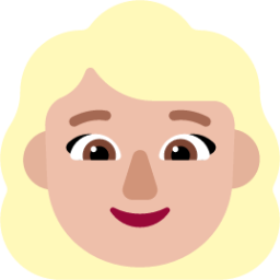 woman blonde hair medium light emoji