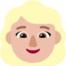 woman blonde hair medium light emoji