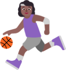 woman bouncing ball medium dark emoji