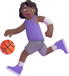 woman bouncing ball medium dark emoji