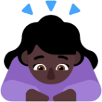 woman bowing dark emoji