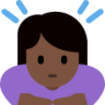 woman bowing: dark skin tone emoji