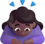 woman bowing medium dark emoji