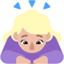 woman bowing medium light emoji