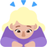 woman bowing medium light emoji