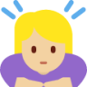 woman bowing: medium-light skin tone emoji