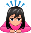 woman bowing (plain) emoji