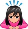 woman bowing (plain) emoji