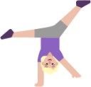 woman cartwheeling medium light emoji