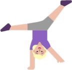 woman cartwheeling medium light emoji