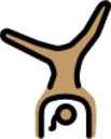 woman cartwheeling: medium skin tone emoji