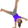 woman cartwheeling: medium skin tone emoji