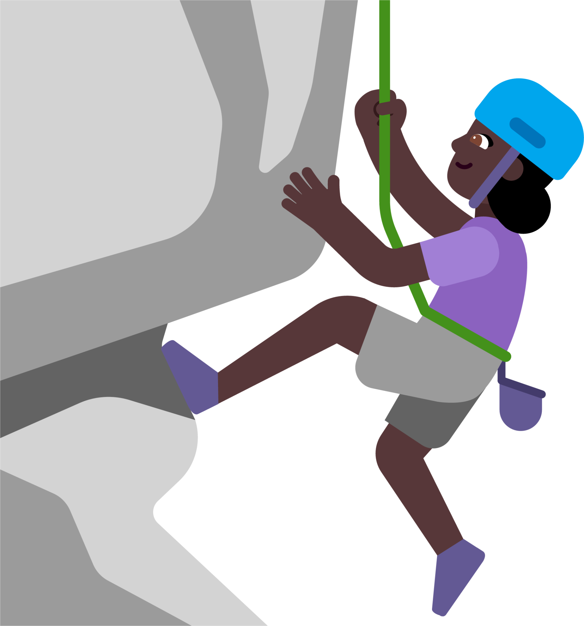 woman climbing dark emoji