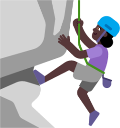 woman climbing dark emoji
