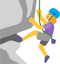 woman climbing default emoji