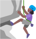 woman climbing medium dark emoji