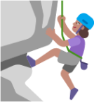 woman climbing medium emoji