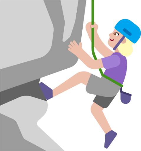 woman climbing medium light emoji