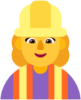 woman construction worker default emoji