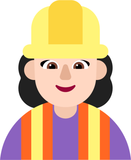 woman construction worker light emoji