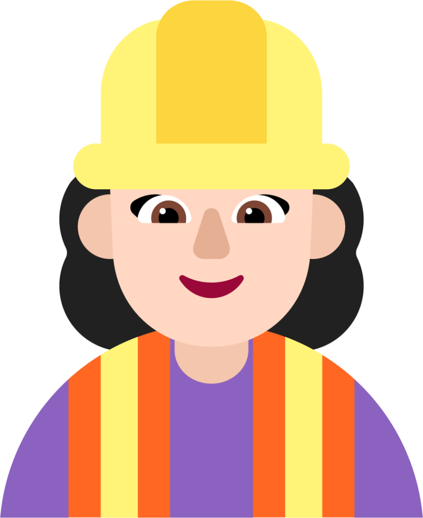 woman construction worker light emoji