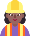 woman construction worker medium dark emoji